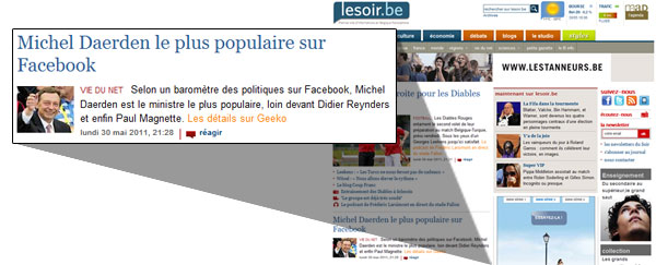 Le Soir: Facebook et Daerden