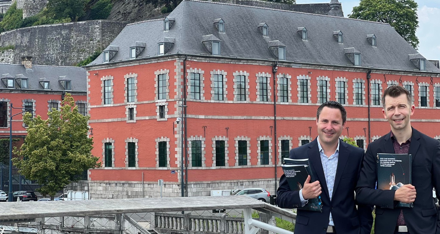 Jounée au parlement Wallon à Namur avec Georges-Louis Bouche, Maxime Prévot accompagné de Nicolas Pourbaix et Sacha Peiffer de chez E-net.