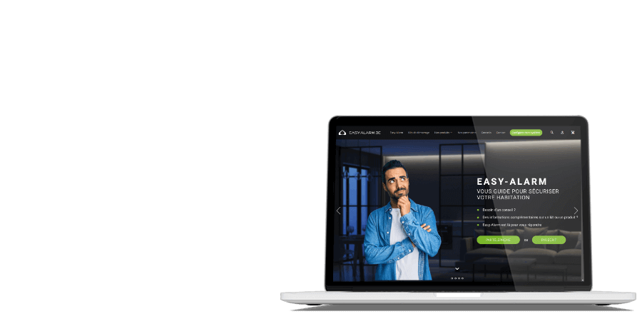 Aperçu du site de Easy Alarm sur Macbook