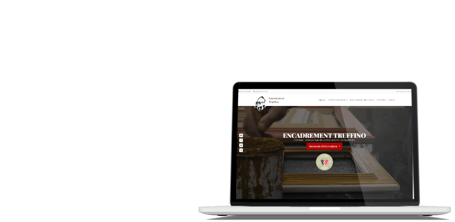 Aperçu du site de Encadrement Truffino sur Macbook