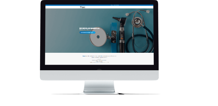 Aperçu du site du Dr Nicolas Mardyla sur Imac