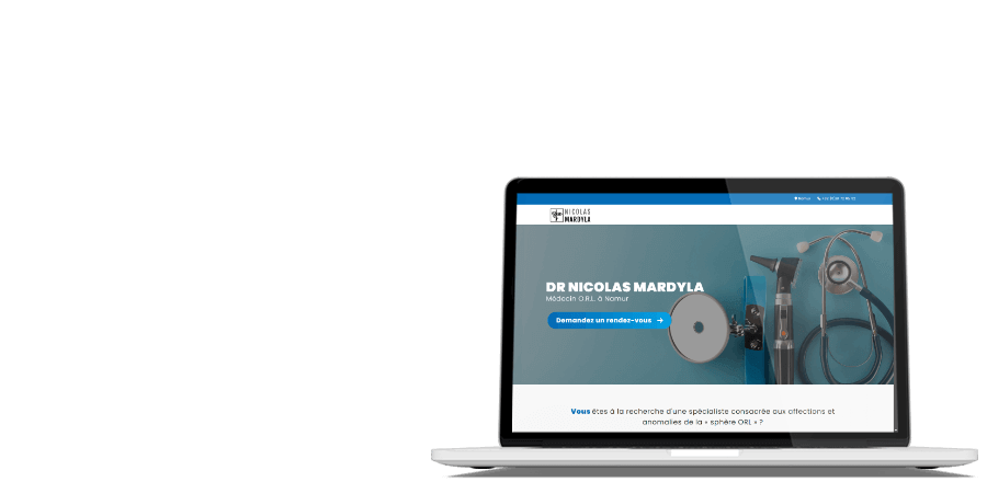 Aperçu du site du Dr Nicolas Mardyla sur Macbook