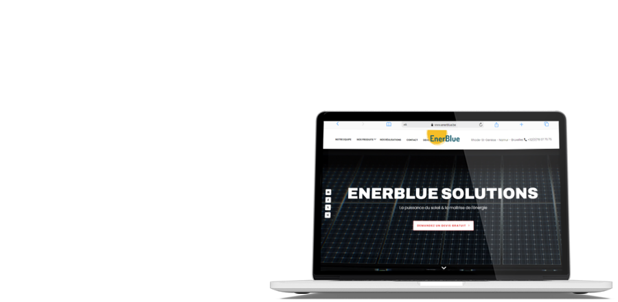 E-net s'est chargé de la conception du site internet d'EnerBlue