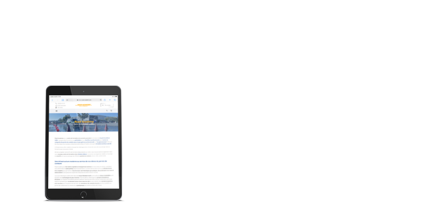 Découvrez le site de Road Academy sur IPad