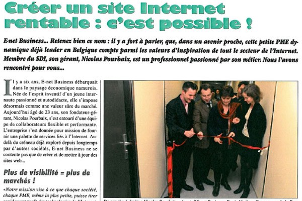 Créer un site Internet rentable: C'est possible ! publié dans le SDI.