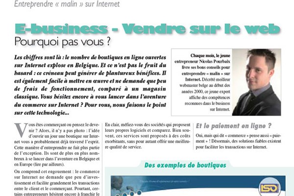 E-Business - Vendre sur le web, une enquête pour le SDI