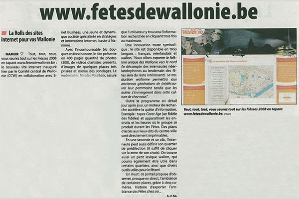 Fetesdewallonie.be: Portail interactif