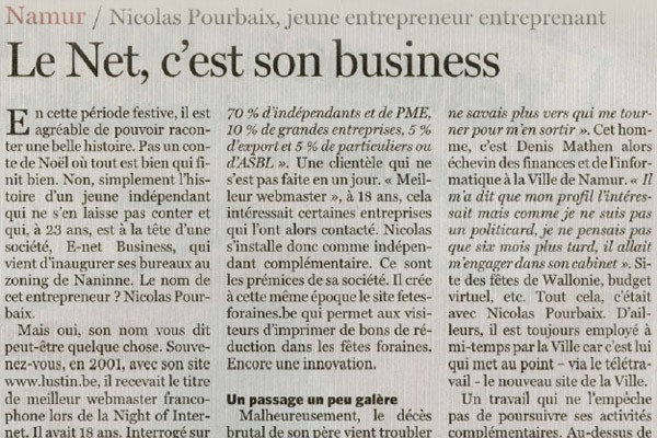 Le Net, c'est son business