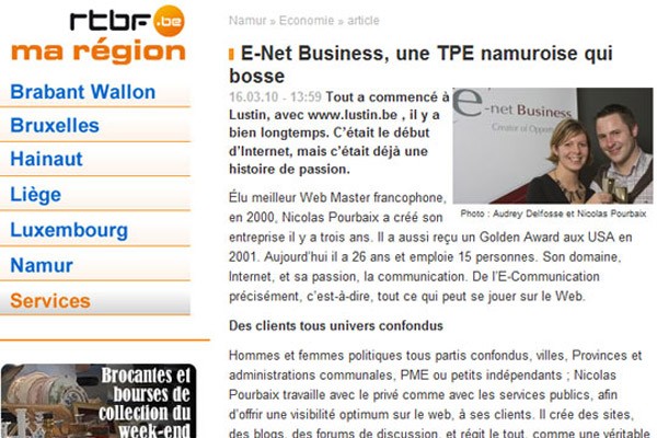 Entreprise en création de sites qui bosse